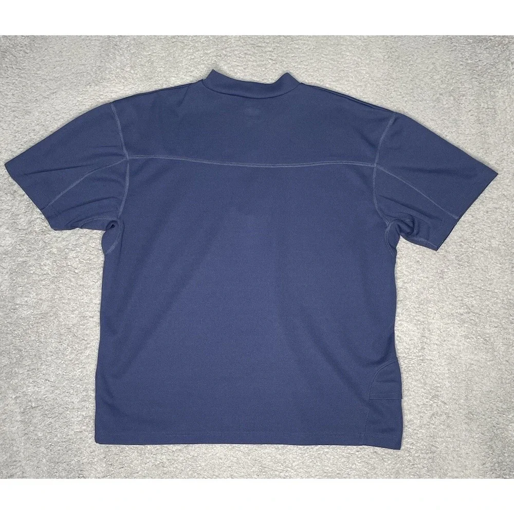 The North Face Shirt Mens XL Blue 1/4 Zip Vapor Wick Short Sleeve Athletic Shirt